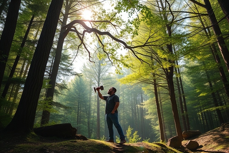 THE MAN AND THE WOOD